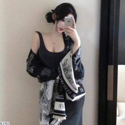 K1382 KHĂN CHOÀNG HỌA TIẾT SANG CHẢNH