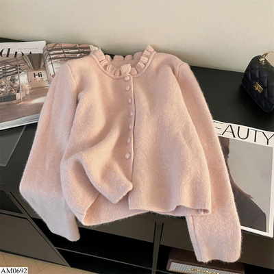 AM0692 ÁO LEN CARDIGAN NỮ CỔ BÈO