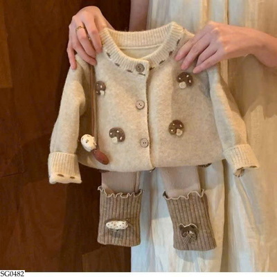 SG0482 SET ÁO CARDIGAN NẤM MIX QUẦN LEGGING