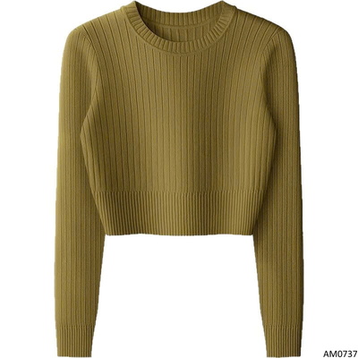 AM0737 ÁO LEN GÂN DÁNG CROPTOP