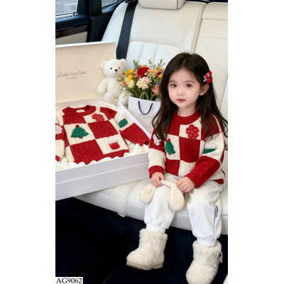 AG9062 ÁO LEN ĐỎ GIÁNG SINH NINGLI
