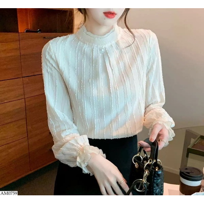 AM0759 ÁO SƠ MI VOAN TAY BÈO