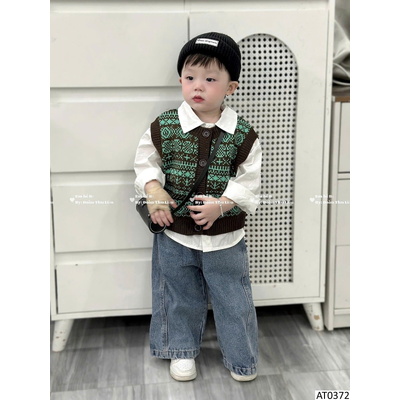 AT0372 ÁO GILE LEN HỌA TIẾT CHO BÉ