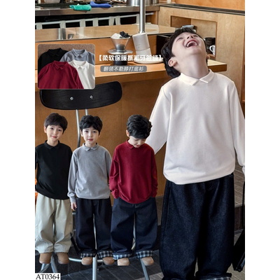 AT0364 ÁO GIỮ NHIỆT CỔ BẺ AOAOKIDS BT