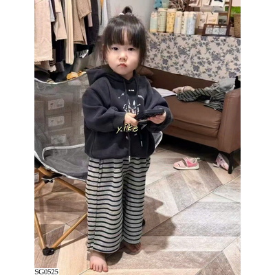 SG0525 BỘ NỈ QUẦN KẺ CHO BÉ