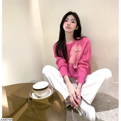 AM0768 ÁO LEN HỒNG KUTE