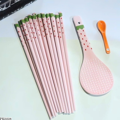 PK0228 SET 10 ĐÔI ĐŨA SỨ HỌA TIẾT DÂU TẶNG VÁ CƠM