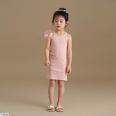 V8836 VÁY SUÔNG XẺ TÀ BG