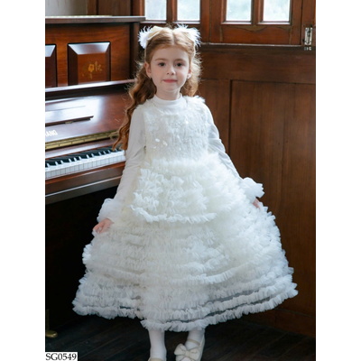 SG0549 SET VÁY CÔNG CHÚA BÈO TẦNG BG