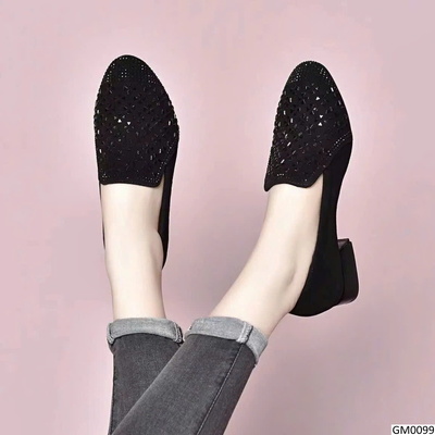 GM0099 GIÀY LƯỜI ĐÍNH HẠT CHO NỮ