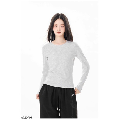 AM0798 ÁO THUN NỮ DÀI TAY TRƠN MÀU