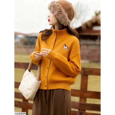 AM0809 ÁO CARDIGAN NGỰA CỔ CAO