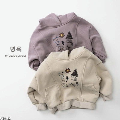 AT0422 ÁO HOODIE LÓT LÔNG MUZIYOUYOU