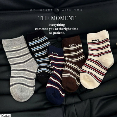 TC2126 SET 5 ĐÔI TẤT KẺ CHO BÉ