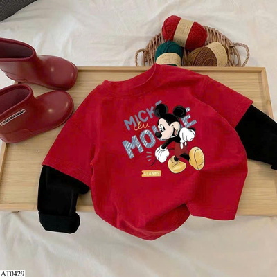 AT0429 ÁO MICKEY GIẢ 2 MẢNH CHO BT