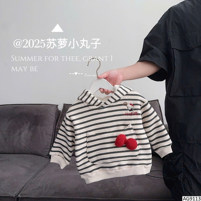 AG9113 ÁO HOODIE KẺ MÈO KITTY