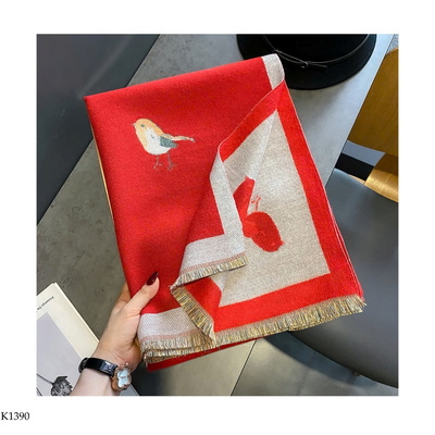 K1390 KHĂN CHOÀNG HỌA TIẾT CHIM SANG XỊN 