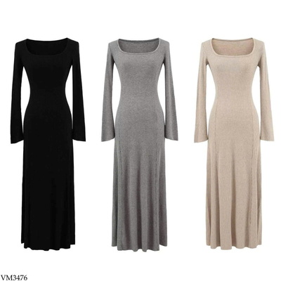 VM3476 VÁY CỔ VUÔNG ÔM BODY