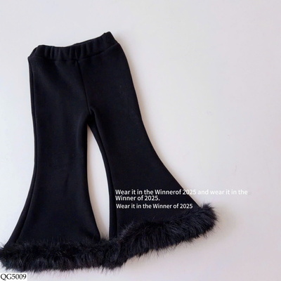 QG5009 QUẦN ỐNG LOE GẤU LÔNG BG