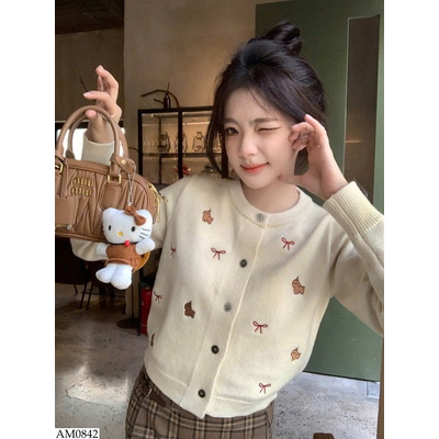 AM0842 ÁO CARDIGAN LEN NƠ NỮ
