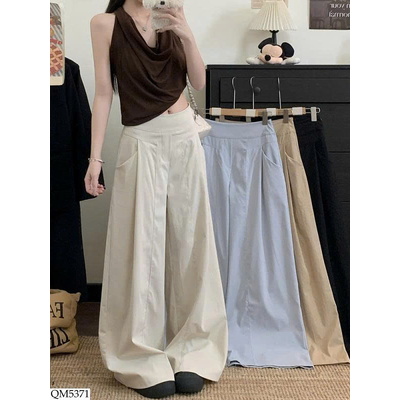 QM5371 QUẦN ỐNG RỘNG BASIC XẾP LY TO