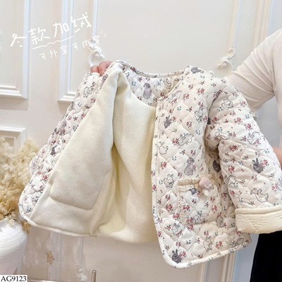 AG9123 ÁO KHOÁC BÔNG HỌA TIẾT THỎ HOA