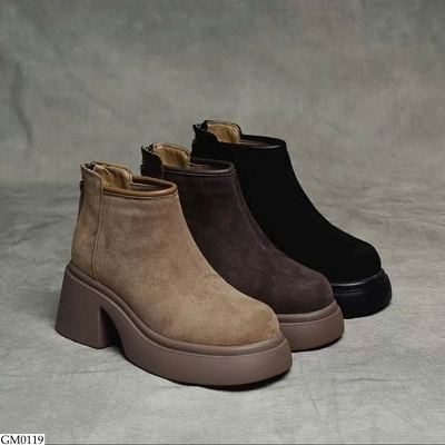 GM0119 BOOT DA LỘN ĐẾ CAO NỮ