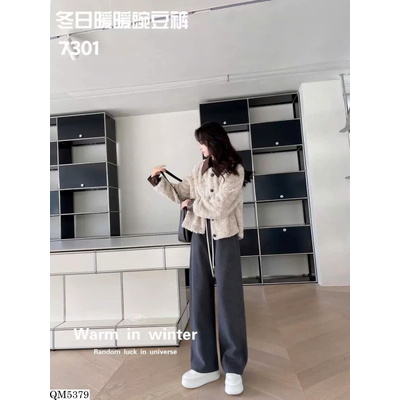 QM5379 QUẦN NỈ ỐNG RỘNG NỮ