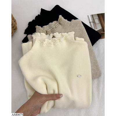 AM0875 ÁO LEN CỔ BÈO CHO NỮ
