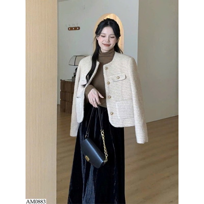 AM0883 ÁO KHOÁC DẠ TWEED CHO NỮ