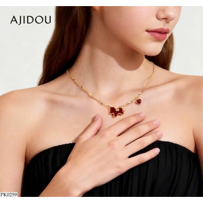 PK0259 DÂY CHUYỀN NGỰA ĐỎ NHÀ AJIDOU