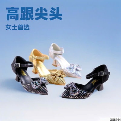 GG8764 GIÀY CAO GÓT NƠ CHO BÉ GÁI