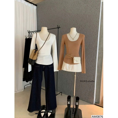 AM0876 ÁO THUN DÀI TAY NỮ W.G.W.E GIÁ MỚI