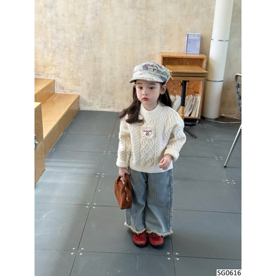 SG0616 SET ÁO LEN MIX QUẦN JEAN LÓT LÔNG