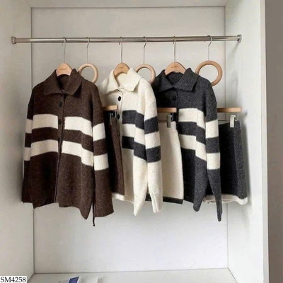 SM4258 SET LEN KẺ QUẦN SHORT NỮ