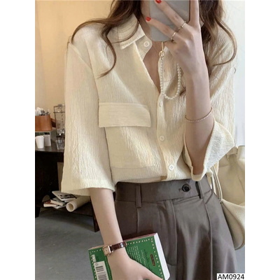 AM0924 ÁO SƠ MI TAY CỘC BASIC