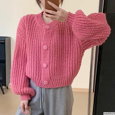 AM0929 ÁO LEN CARDIGAN CỔ TRÒN PHONG CÁCH HÀN QUỐC