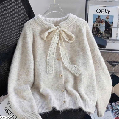AM0920 ÁO CARDIGAN LEN CÚC TRÁI TIM