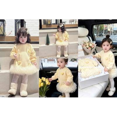 V8863 VÁY NỈ PHỐI TUTU NINGLI BG