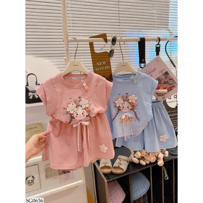 SG0636 SET BỘ SÁT NÁCH HOA HÌNH CÔ BÉ