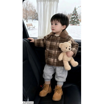 AT0505 ÁO KHOÁC KẺ CARO LÓT LÔNG BT