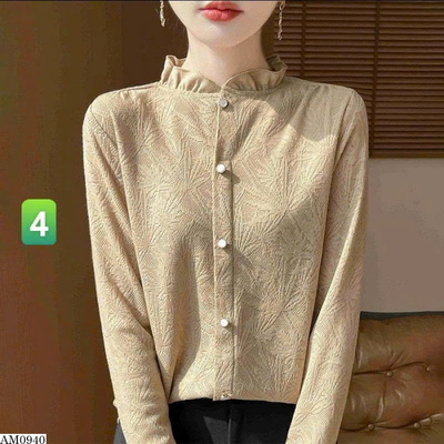 AM0940 ÁO KIỂU CỔ BÈO SANG CHẢNH