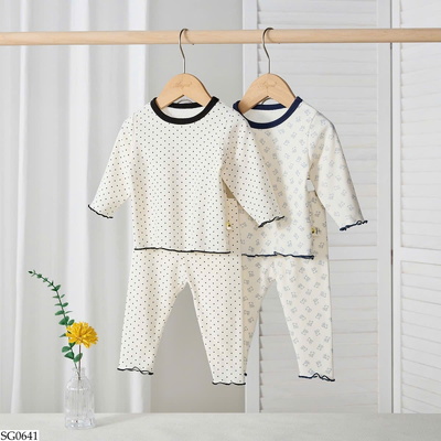 SG0641 BỘ MẶC NHÀ GẤU, CHẤM BI CHO BÉ 