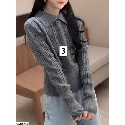 AM0957 ÁO LEN CÓ CỔ NỮ ANNA