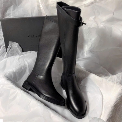 GM0158 BOOT DA ĐEN CAO TRƠN