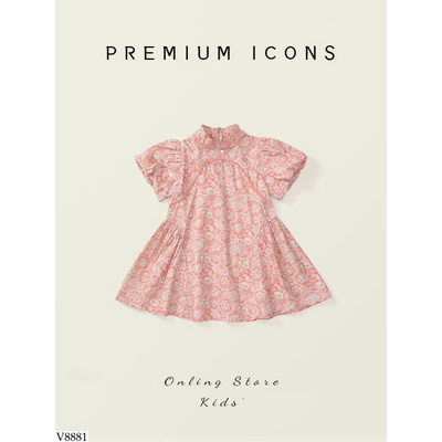 V8881 VÁY BÉ GÁI HÃNG PREMIUM ICON