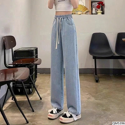 QM5396 QUẦN JEANS RỘNG DÂY RÚT NĂNG ĐỘNG