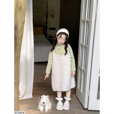 SG0694 SET ÁO GIỮ NHIỆT MIX VÁY 2 DÂY LEN