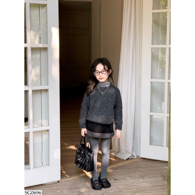 SG0696 SET ÁO LEN XÁM MIX CHÂN VÁY