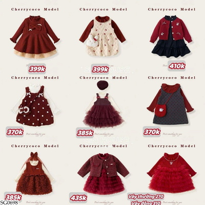 SG0698 BST SET VÁY CHERRYCOCO BG